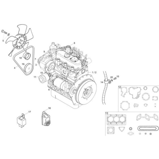 Engine Assembly for Wacker DT15