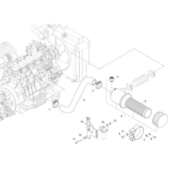 Air Cleaner Assembly for Wacker DT23