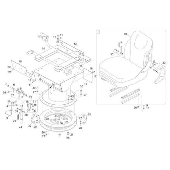 Seat Assembly for Wacker DT25