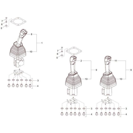 Joystick Assembly for Wacker DT25