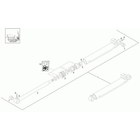 Bucket Tilt Cylinder for Wacker DT25