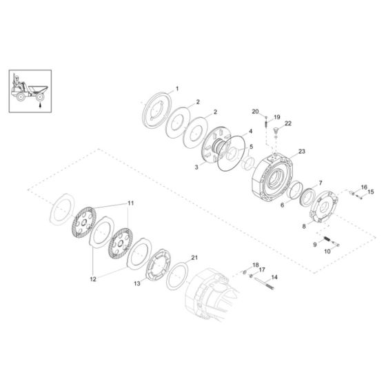 Brake Assembly for Wacker DV100