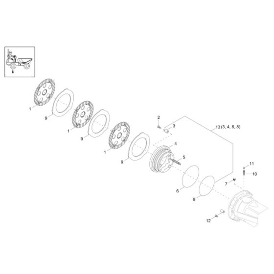 Brake Assembly for DV100
