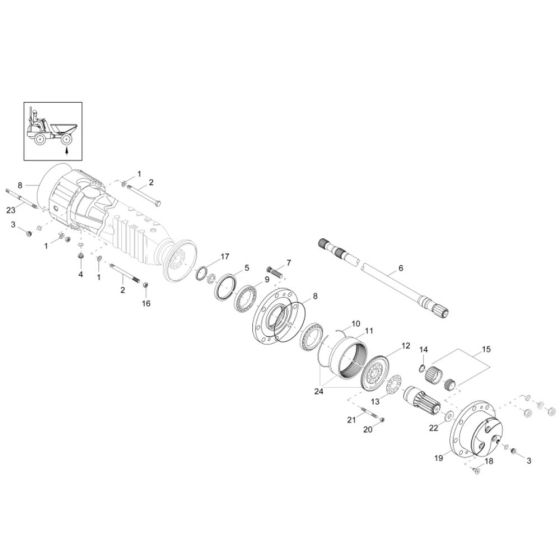 Axle Case & Wheel Hub Assembly