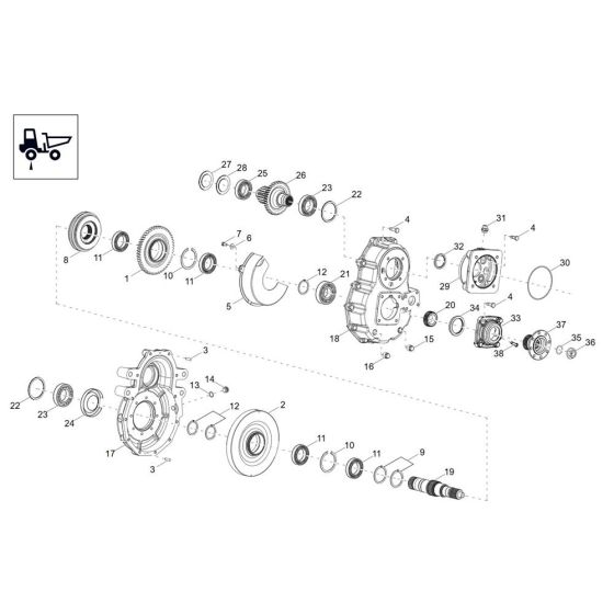 Gearbox Assembly for DV125
