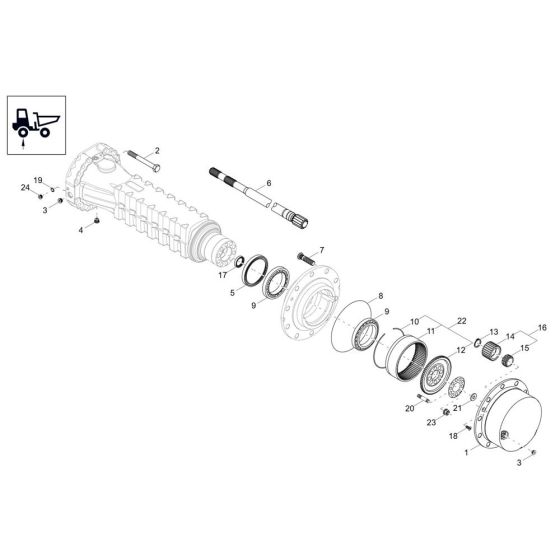 Axle Case & Wheel Hub Assembly