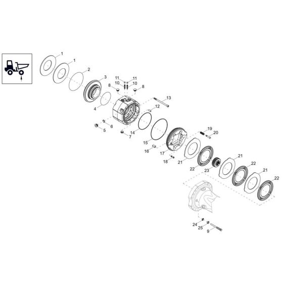 Brake Assembly for DV45 Dumper