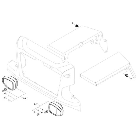 Headlight Assembly for DV45