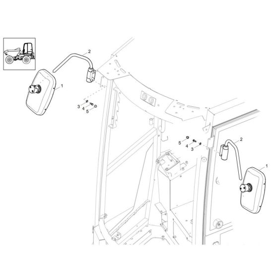 Mirror Assembly for DV45 Dumper