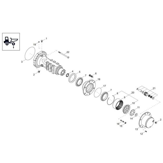 Axle Case & Wheel Hub Assembly