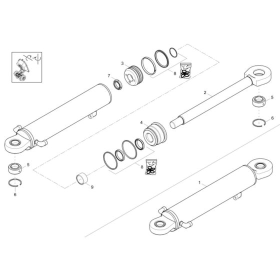 Boom Offset Cylinder Assembly