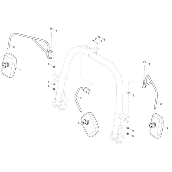 Mirror Assembly for DV60 Dumper