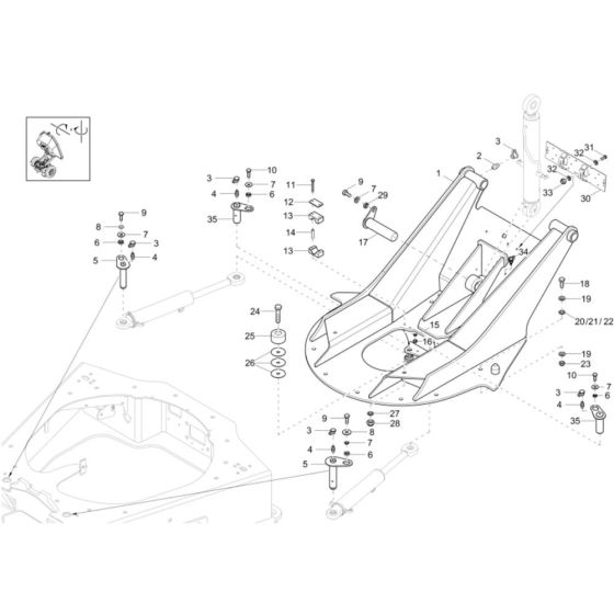 Swing Bracket for Wacker DV60