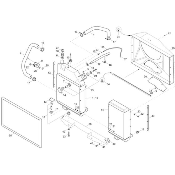 Combi-Cooler for Wacker DV60