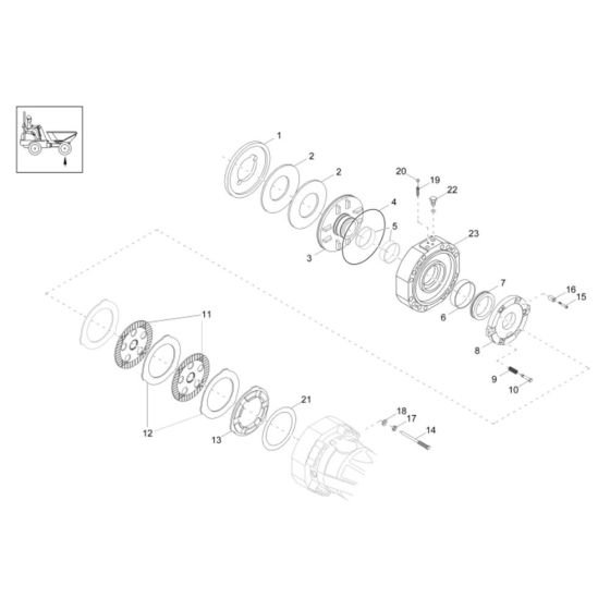 Brake Assembly for DV90 Dumper
