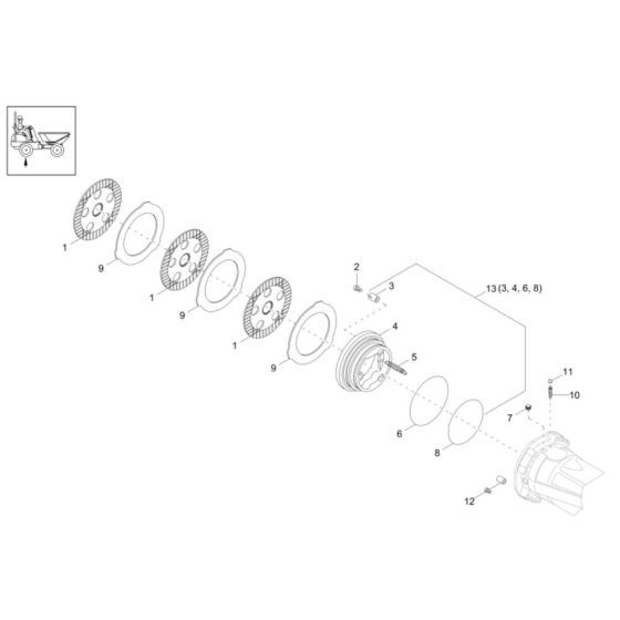 Brake Assembly for DV90 Dumper