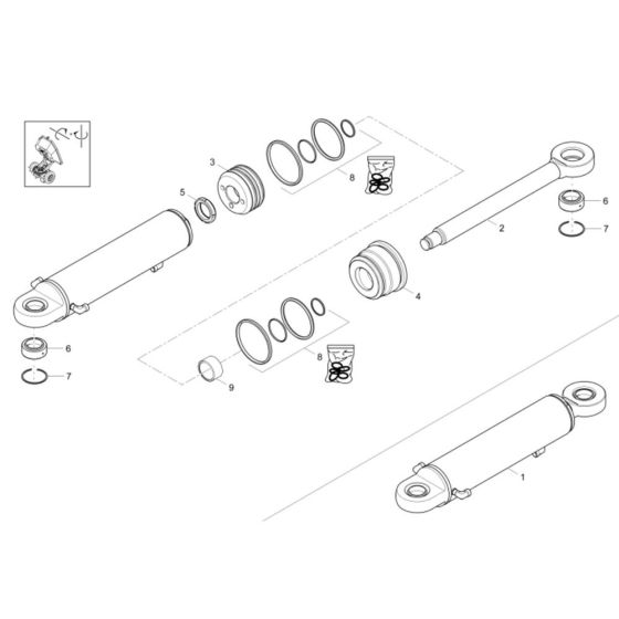 Boom Offset Cylinder Assembly