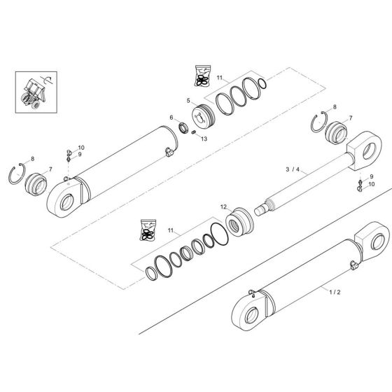 Tilt Ram Assembly