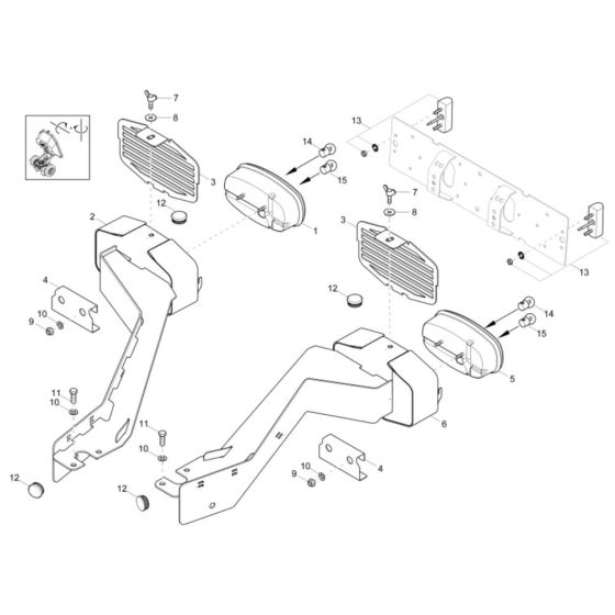 Rear Light Assembly - Wacker DV90