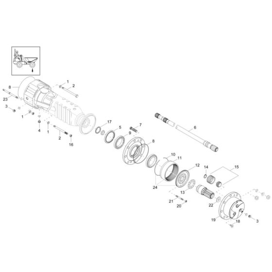 Axle Case & Wheel Hub Assembly