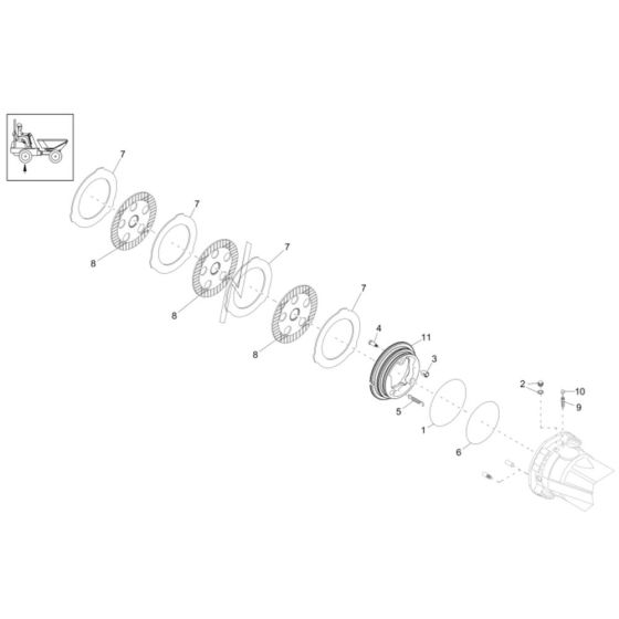 Brake Assembly for DW100 Dumper