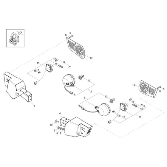 Headlight Assembly for DW100