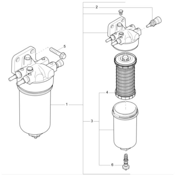 Fuel Filter Assembly - Wacker DW100