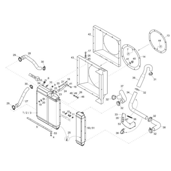 Combi-Cooler for Wacker DW100
