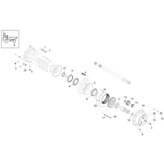Axle Case & Wheel Hub Assembly