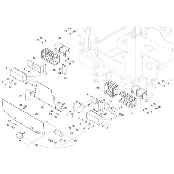 Rear Light Assembly for DW15e