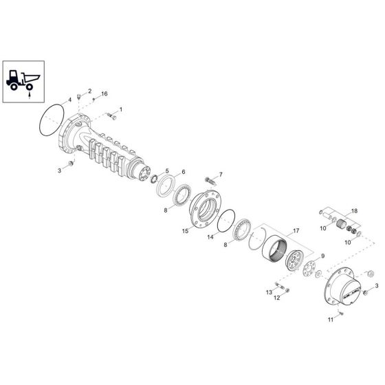 Axle Case & Wheel Hub for DW20-2