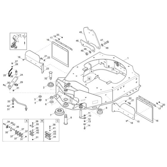 Front Frame Assembly - Wacker DW20-2