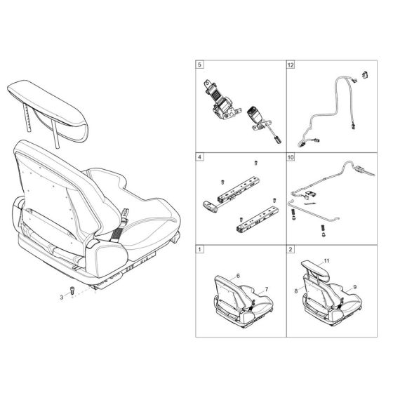 Seat Assembly for Wacker DW20-2
