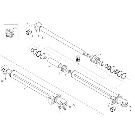 Bucket Cylinder for Wacker DW20