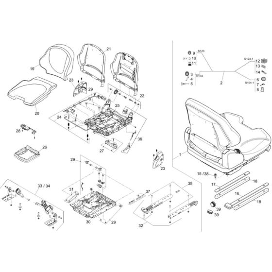 Seat Assembly for Wacker DW20