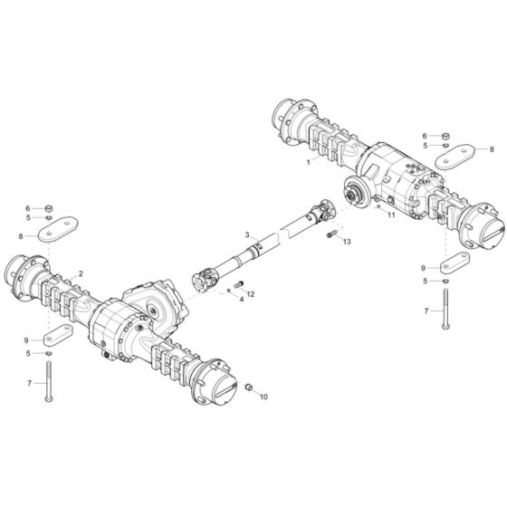 Axle Assembly for Wacker DW20