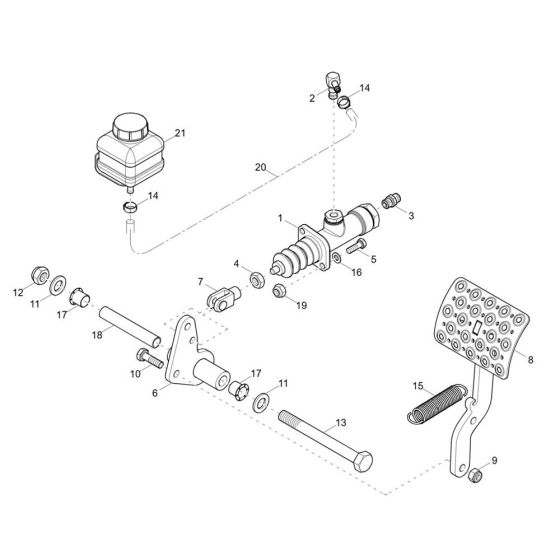 Foot Brake Assembly for Wacker DW40-2
