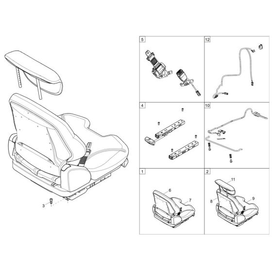 Seat Assembly for Wacker DW40-2