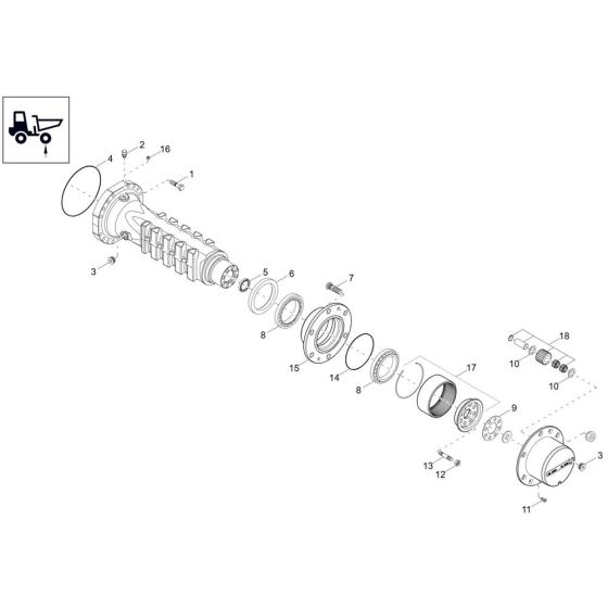 Axle Case & Wheel Hub for DW40-2