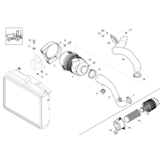 Air Cleaner Assembly - Wacker DW40