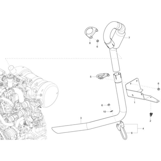 Exhaust Assembly for DW40 Dumper