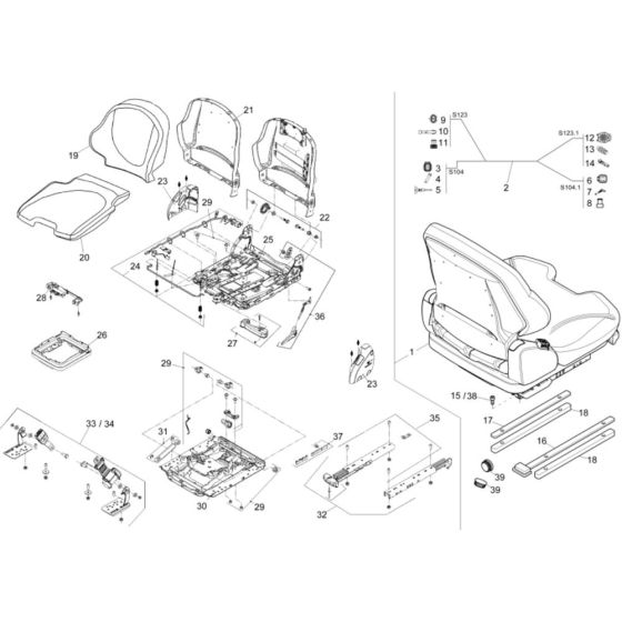 Seat Assembly for Wacker DW40