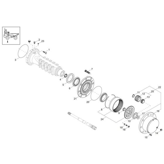 Axle Case & Wheel Hub Assembly