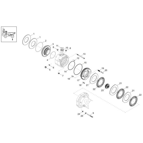 Brake Assembly for Wacker DW50-2