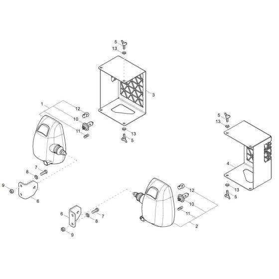 Headlight Assembly for Wacker DW50-2