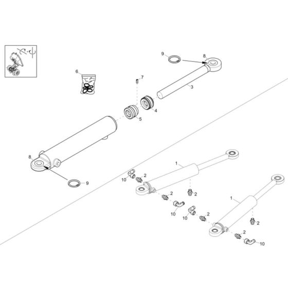 Boom Offset Cylinder Assembly