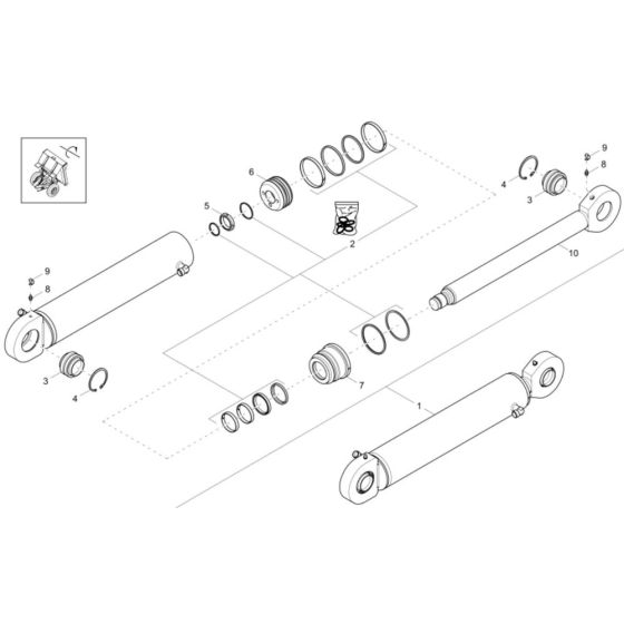 Tilt Ram Assembly for DW60-2