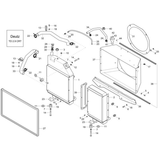 Combi-Cooler for Wacker DW60-2