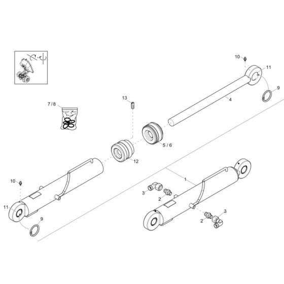 Bucket Tilt Cylinder Assembly