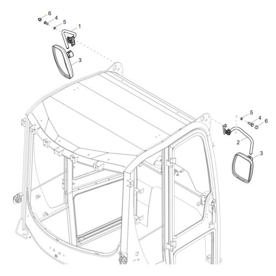 Mirror Assembly for DW60-3